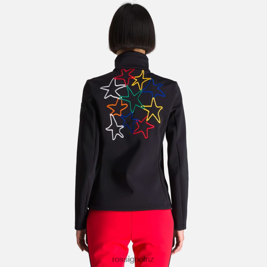 NZ Rossignol Women Jcc Brady Printed Soft Jacket Black F222Z2996 Tops