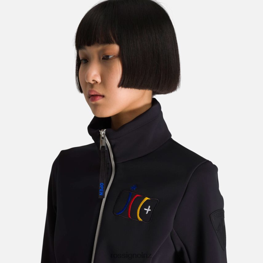 NZ Rossignol Women Jcc Brady Printed Soft Jacket Black F222Z2996 Tops