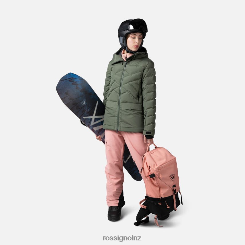 NZ Rossignol Women Puffy Ski Parka Ebonygreen F222Z21037 Tops