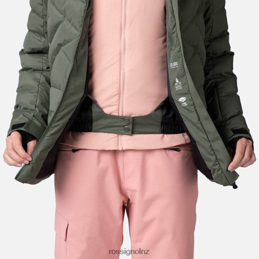 NZ Rossignol Women Puffy Ski Parka Ebonygreen F222Z21037 Tops