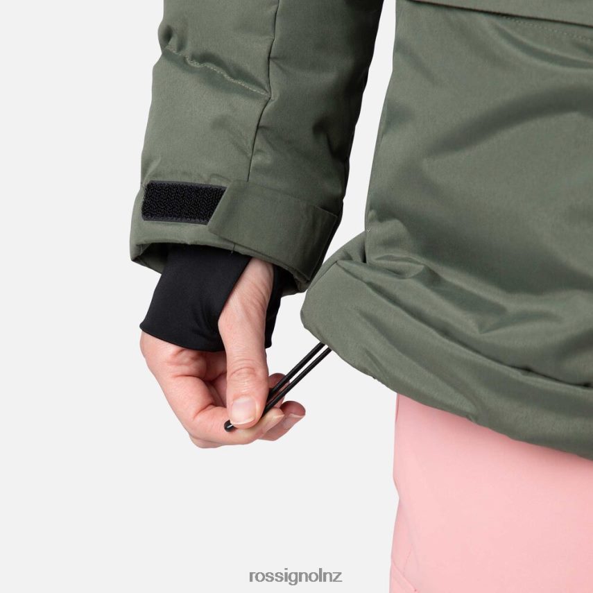 NZ Rossignol Women Puffy Ski Parka Ebonygreen F222Z21037 Tops