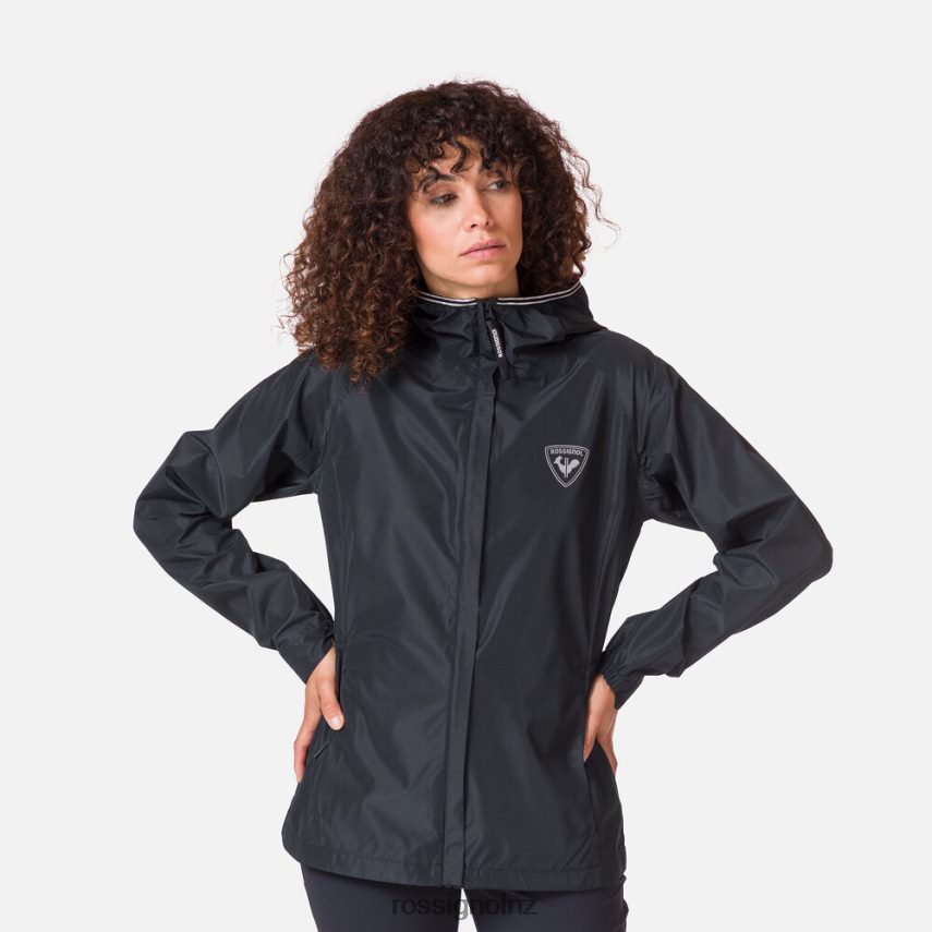 NZ Rossignol Women Active Rain Jacket Black F222Z2825 Tops