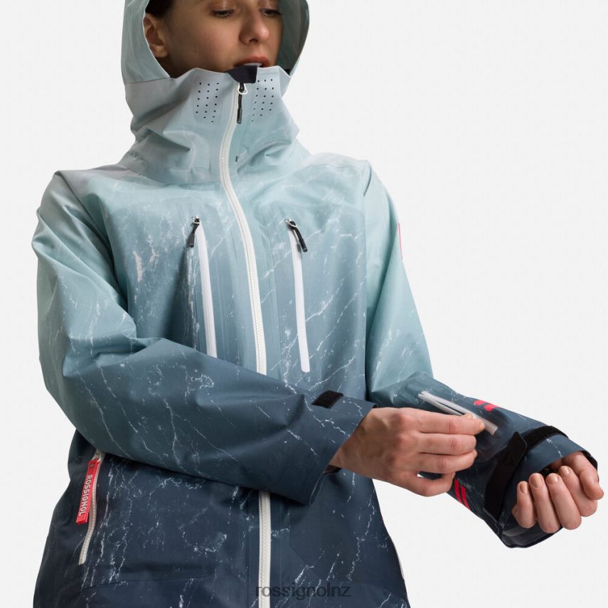 NZ Rossignol Women Atelier S Ride Free Ski Jacket Aquamarble F222Z21040 Tops