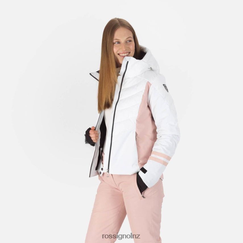 NZ Rossignol Women Courbe Optic Ski Jacket White F222Z21130 Tops