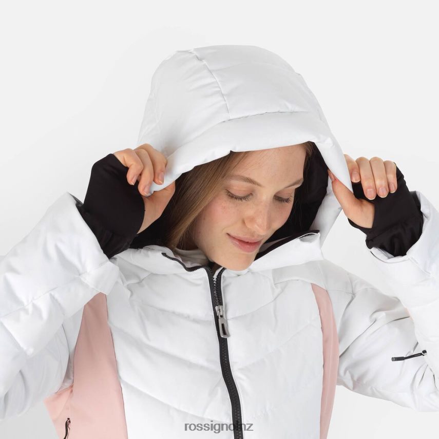 NZ Rossignol Women Courbe Optic Ski Jacket White F222Z21130 Tops