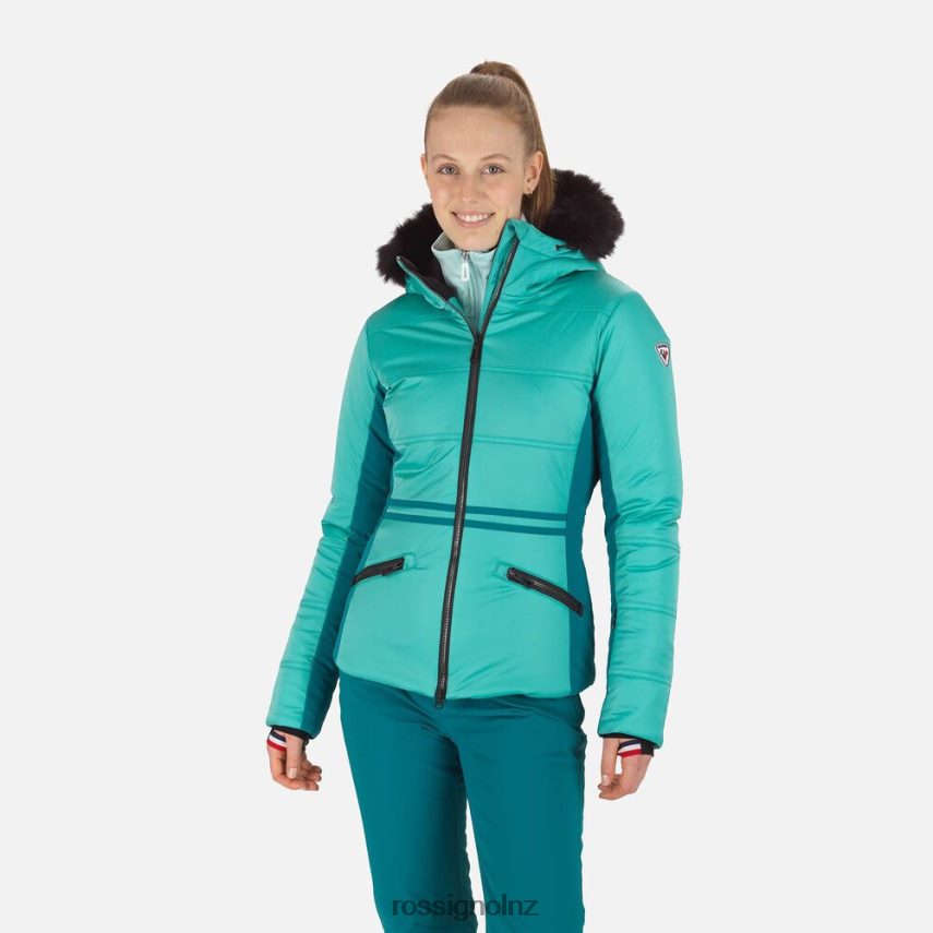NZ Rossignol Women Roc Ski Jacket Turquoise F222Z21025 Tops