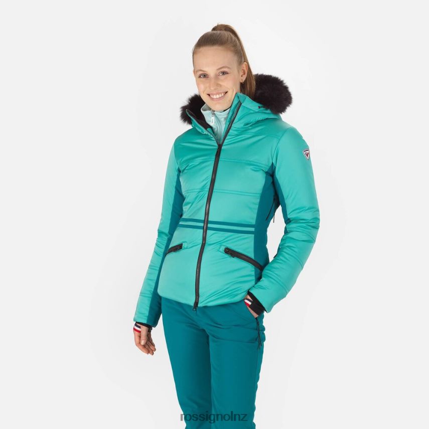 NZ Rossignol Women Roc Ski Jacket Turquoise F222Z21025 Tops