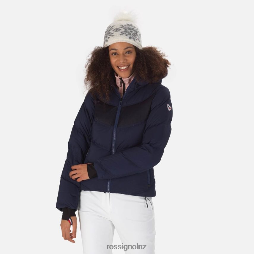 NZ Rossignol Women Signature Down Ski Jacket Dark Navy F222Z21064 Tops