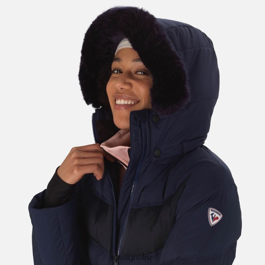 NZ Rossignol Women Signature Down Ski Jacket Dark Navy F222Z21064 Tops