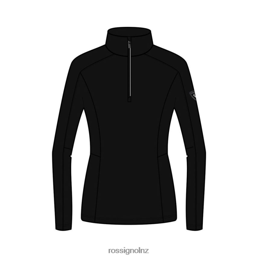 NZ Rossignol Women Classique 1/2 Zip Layer Black F222Z2724 Tops