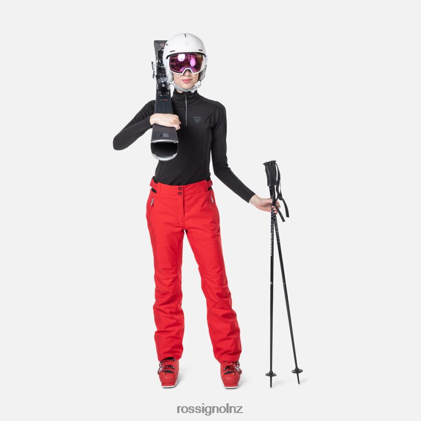 NZ Rossignol Women Classique Half-Zip Baselayer Top Black F222Z2820 Tops