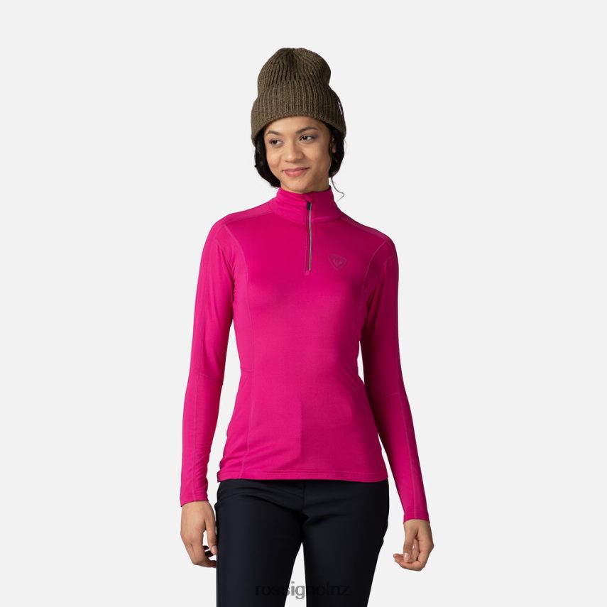 NZ Rossignol Women Classique Half-Zip Baselayer Top Orchidpink F222Z21014 Tops