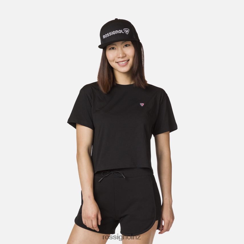 NZ Rossignol Women Crop Tee Black F222Z2856 Tops