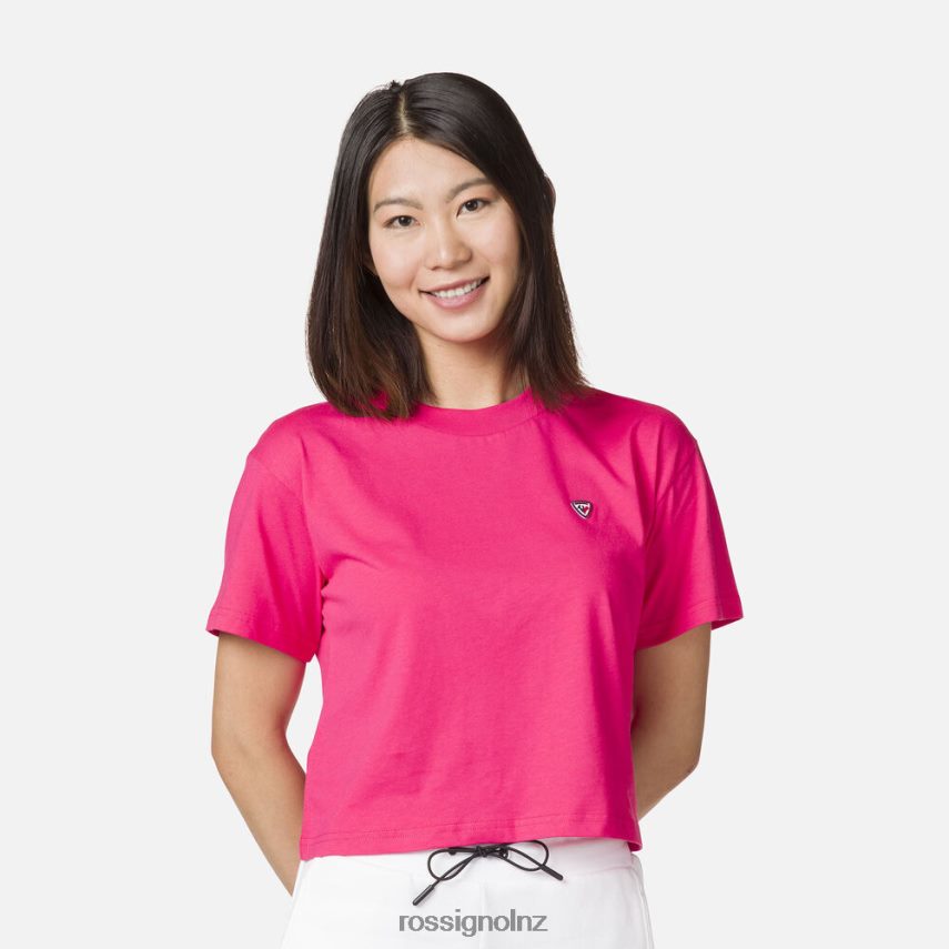 NZ Rossignol Women Crop Tee Candypink F222Z2739 Tops