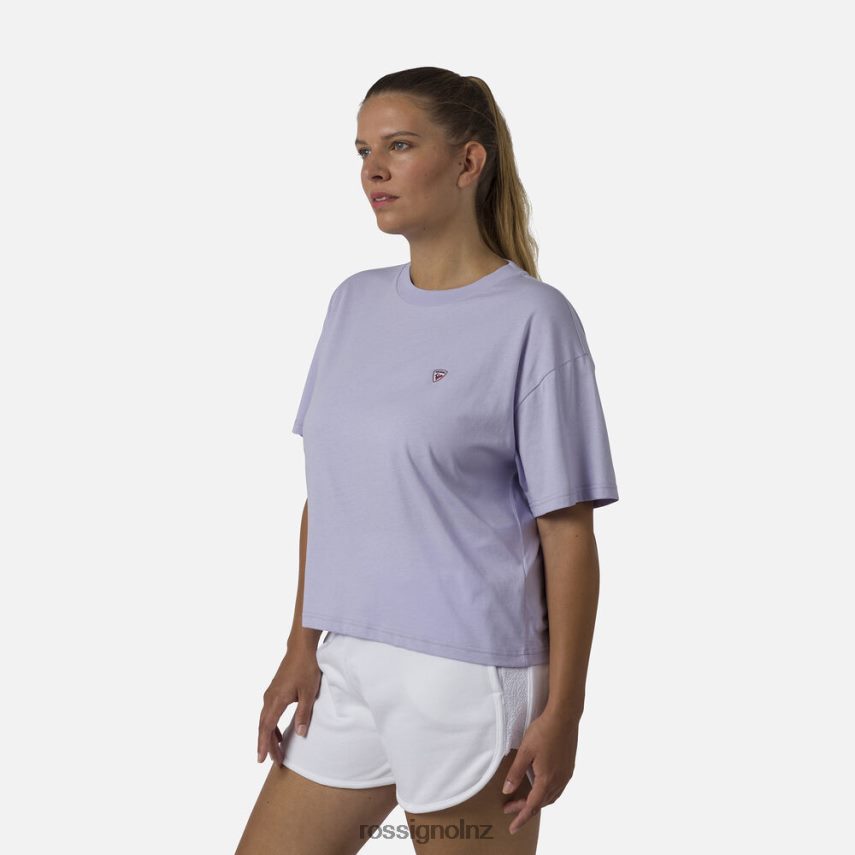NZ Rossignol Women Crop Tee Lavendergrey F222Z2878 Tops
