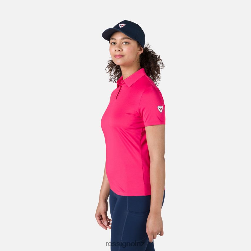 NZ Rossignol Women Lightweight Breathable Polo Shirt Candypink F222Z2722 Tops