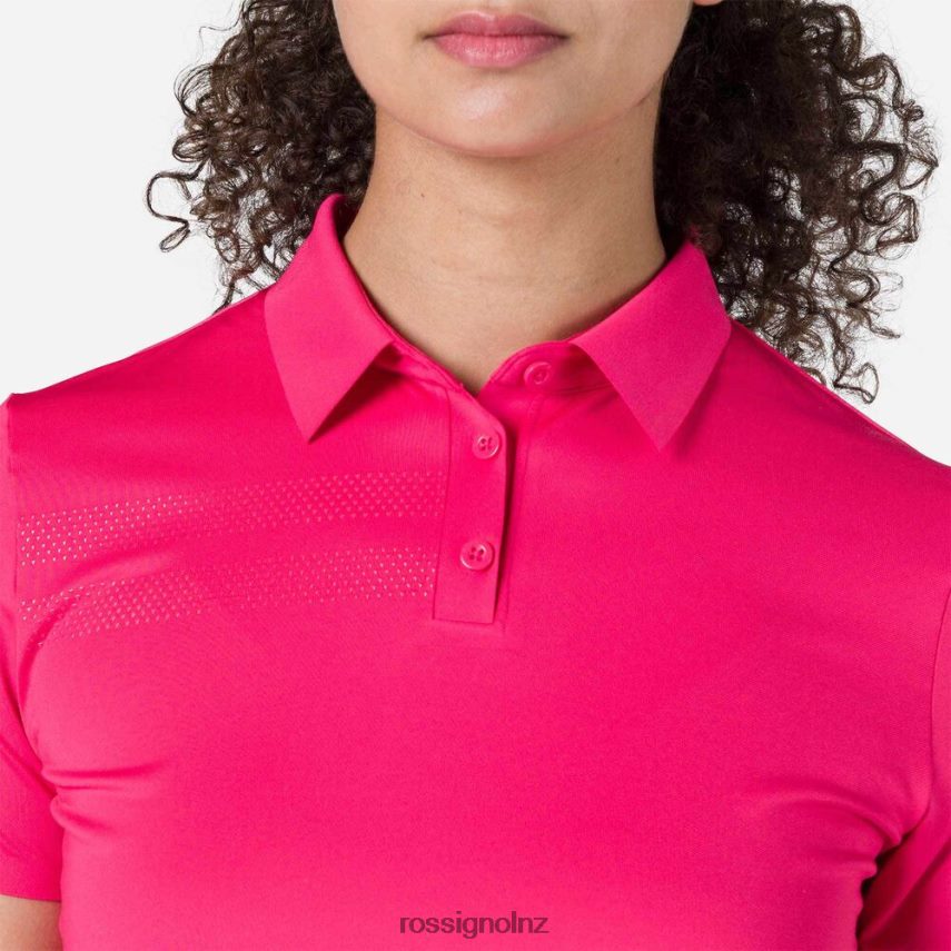 NZ Rossignol Women Lightweight Breathable Polo Shirt Candypink F222Z2722 Tops