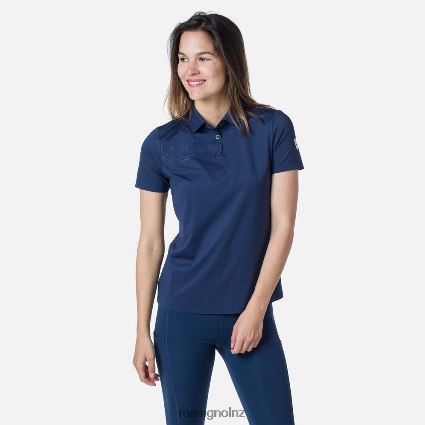 NZ Rossignol Women Lightweight Breathable Polo Shirt Darknavy F222Z2693 Tops