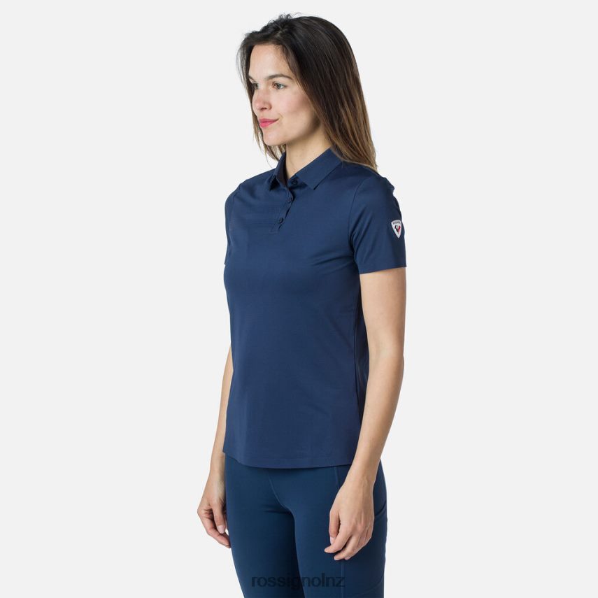 NZ Rossignol Women Lightweight Breathable Polo Shirt Darknavy F222Z2693 Tops