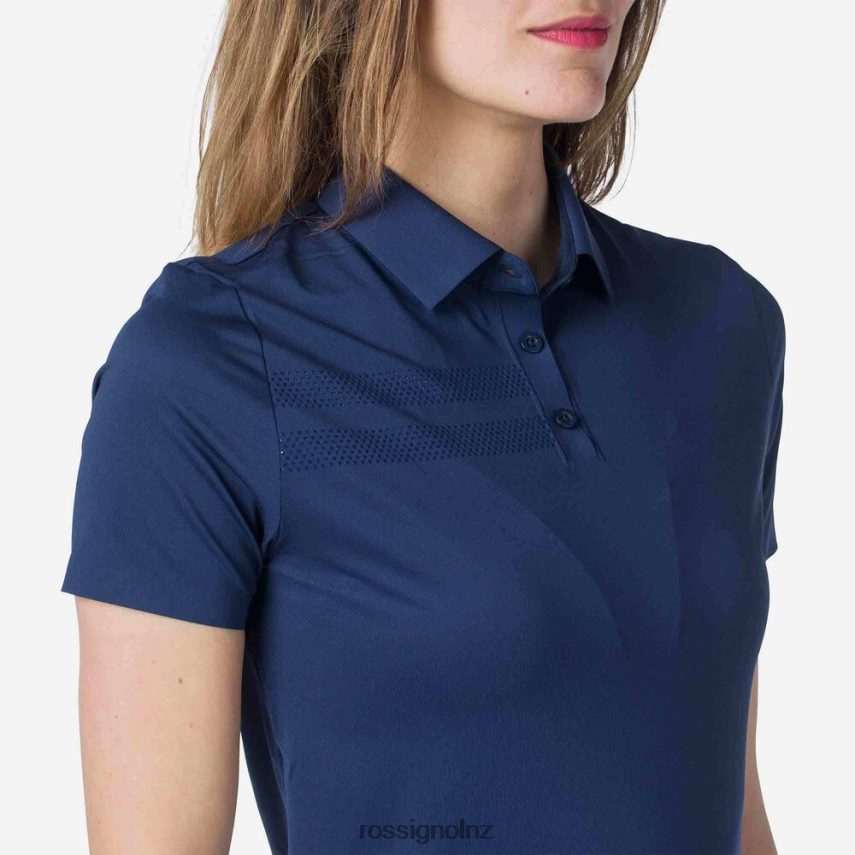 NZ Rossignol Women Lightweight Breathable Polo Shirt Darknavy F222Z2693 Tops