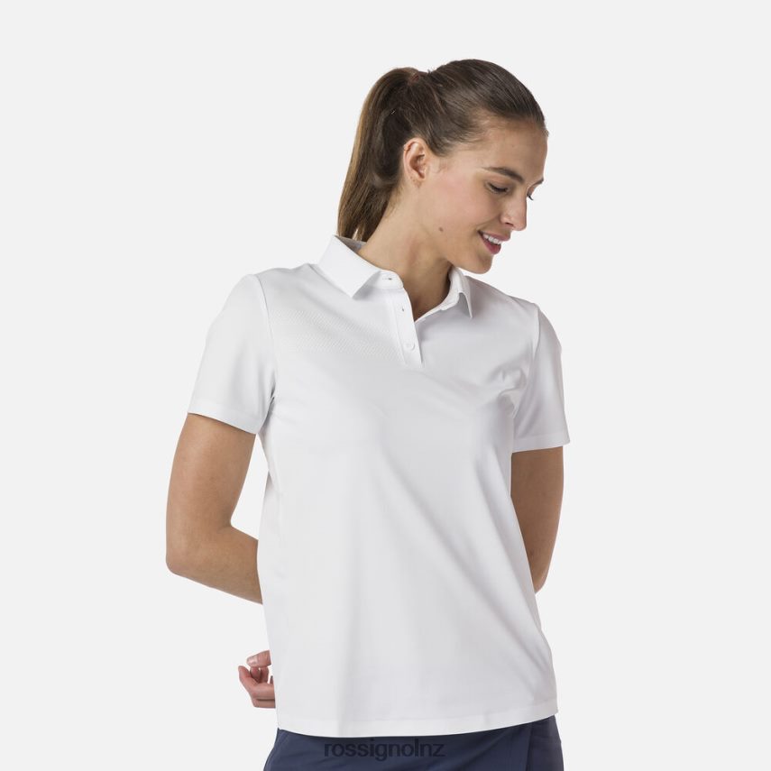 NZ Rossignol Women Lightweight Breathable Polo Shirt White F222Z2706 Tops