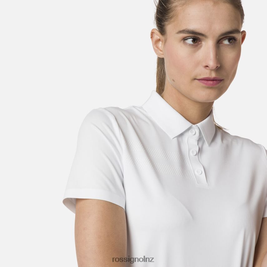 NZ Rossignol Women Lightweight Breathable Polo Shirt White F222Z2706 Tops