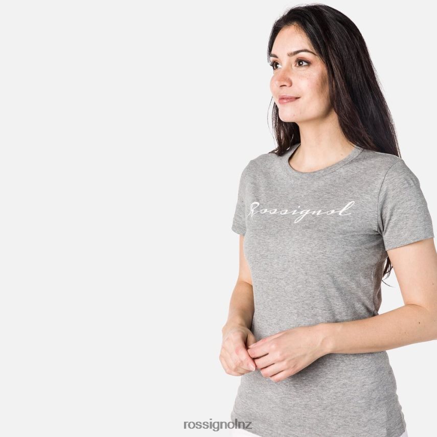 NZ Rossignol Women Logo Tee Heathergrey F222Z2831 Tops