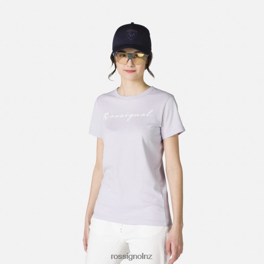 NZ Rossignol Women Logo Tee Lavendergrey F222Z2896 Tops