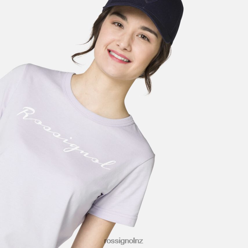 NZ Rossignol Women Logo Tee Lavendergrey F222Z2896 Tops