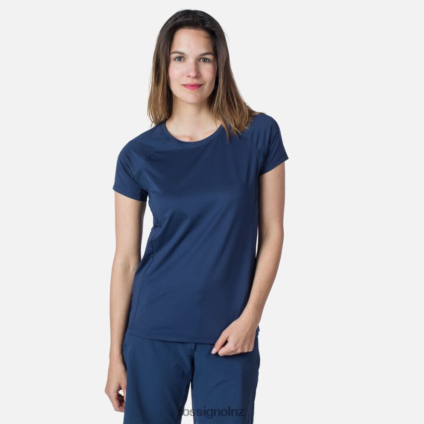 NZ Rossignol Women Short Sleeve Jersey Relaxed Fit Dark Navy F222Z2853 Tops