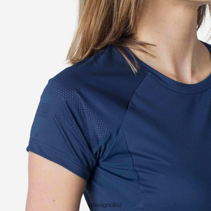 NZ Rossignol Women Short Sleeve Jersey Relaxed Fit Dark Navy F222Z2853 Tops