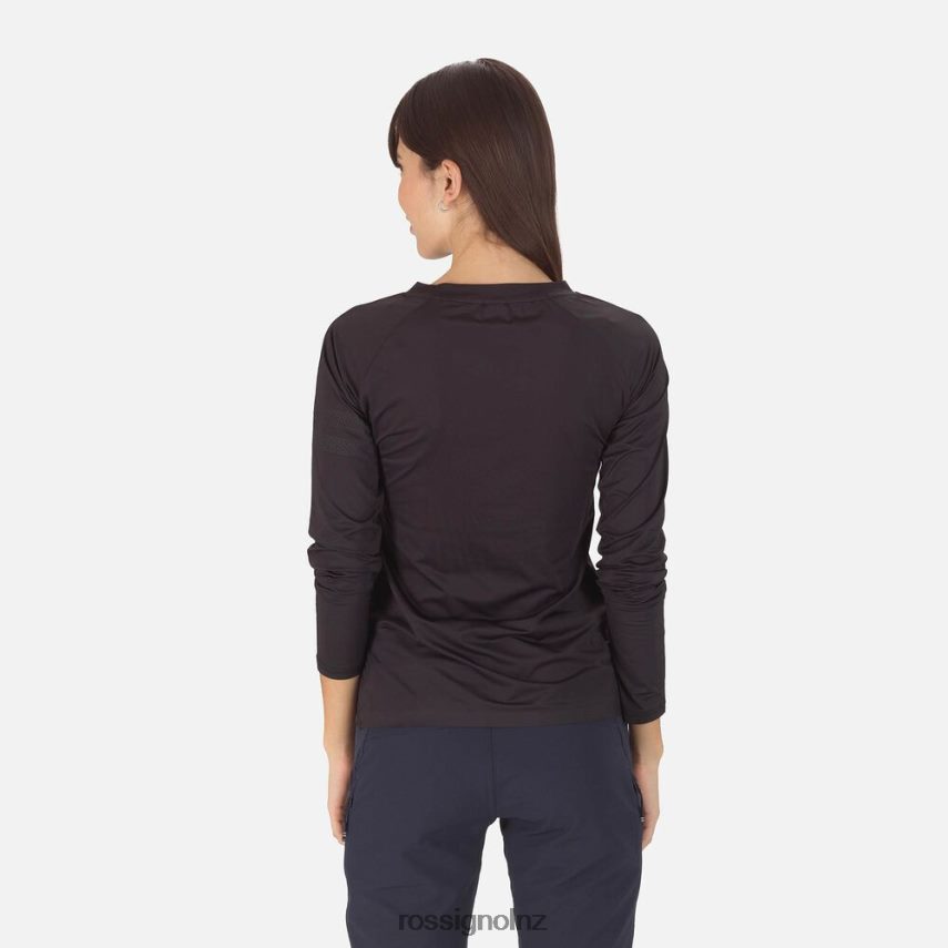 NZ Rossignol Women Skpr Long Sleeve Tee Black F222Z2918 Tops