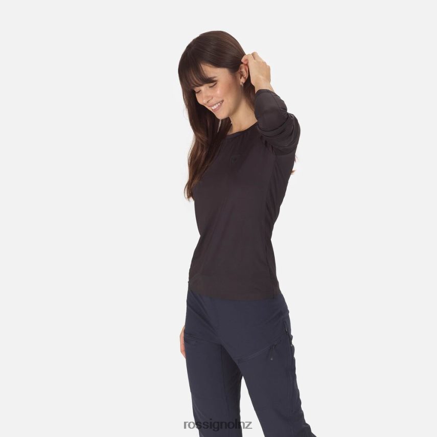 NZ Rossignol Women Skpr Long Sleeve Tee Black F222Z2918 Tops