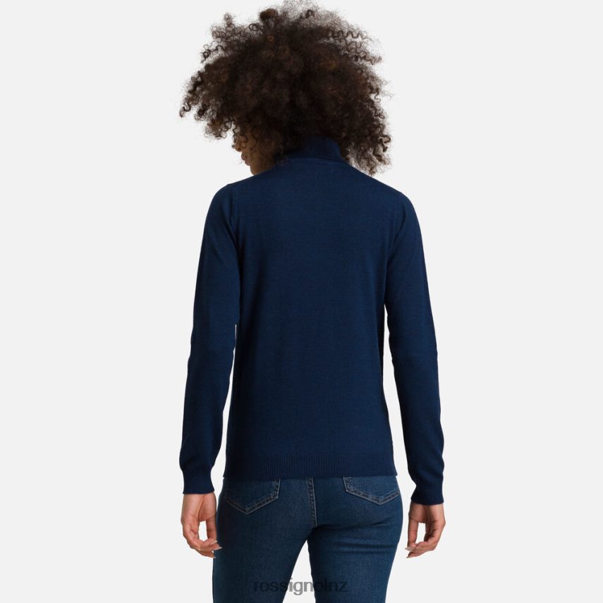 NZ Rossignol Women Classique Roll Neck Sweater Darknavy F222Z2870 Tops