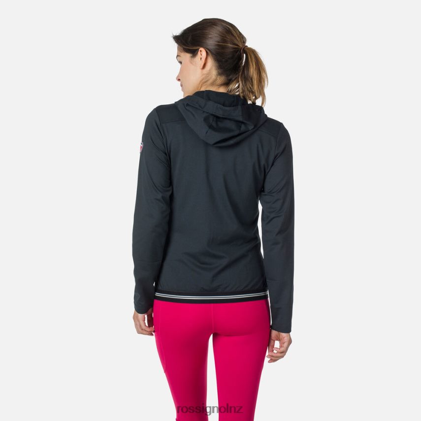 NZ Rossignol Women Full-Zip Eco Hoodie Black F222Z2893 Tops
