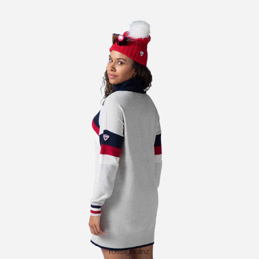 NZ Rossignol Women Mountain Knit Dress Fog F222Z21038 Tops