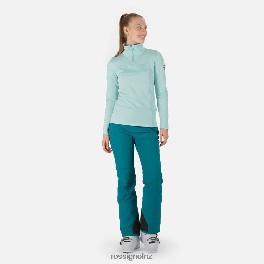 NZ Rossignol Women Resort Half-Zip Top Aqua F222Z21128 Tops