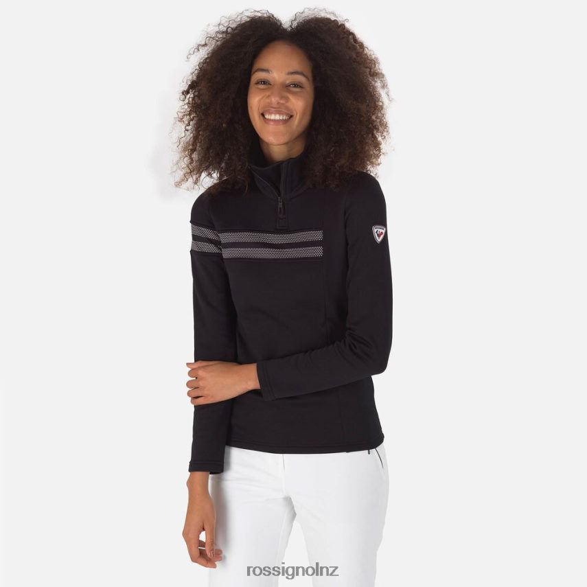 NZ Rossignol Women Resort Half-Zip Top Black F222Z2743 Tops