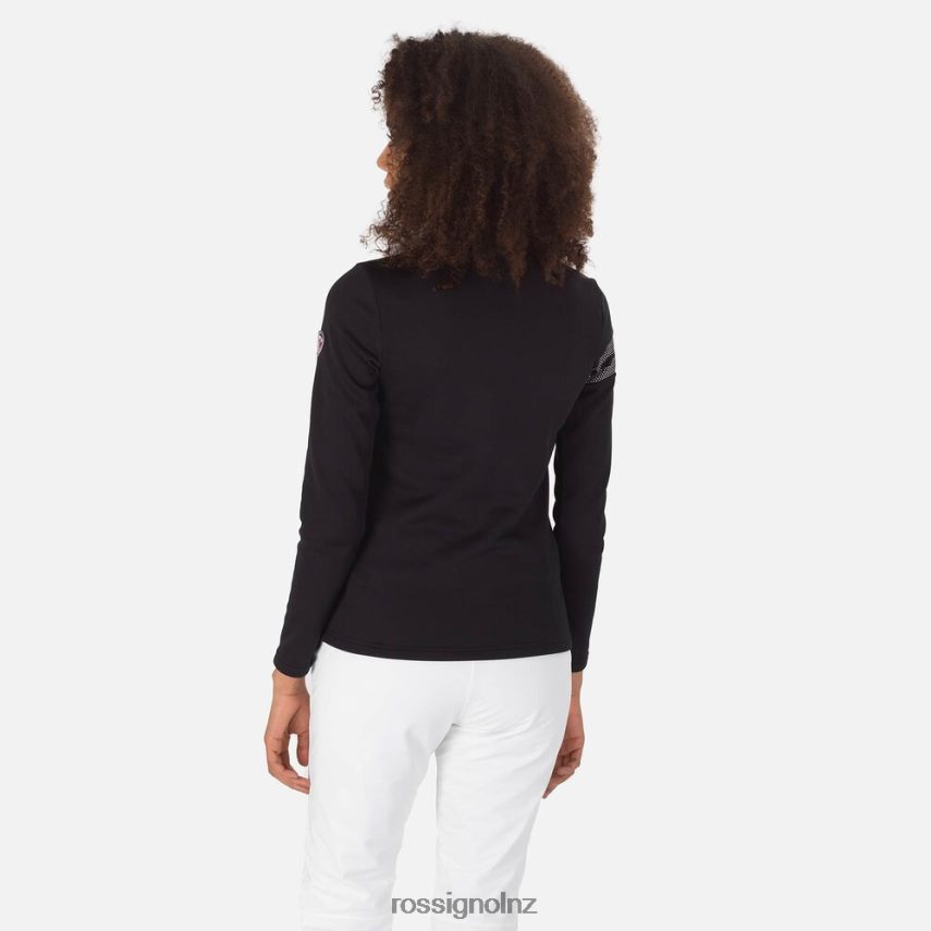 NZ Rossignol Women Resort Half-Zip Top Black F222Z2743 Tops