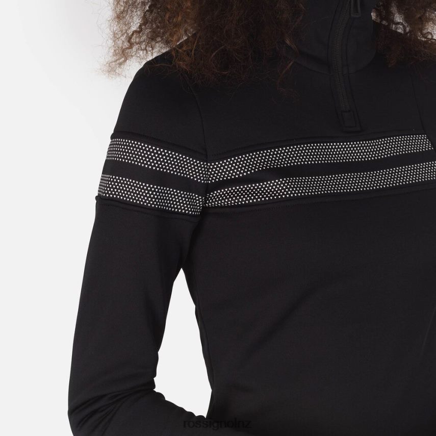 NZ Rossignol Women Resort Half-Zip Top Black F222Z2743 Tops
