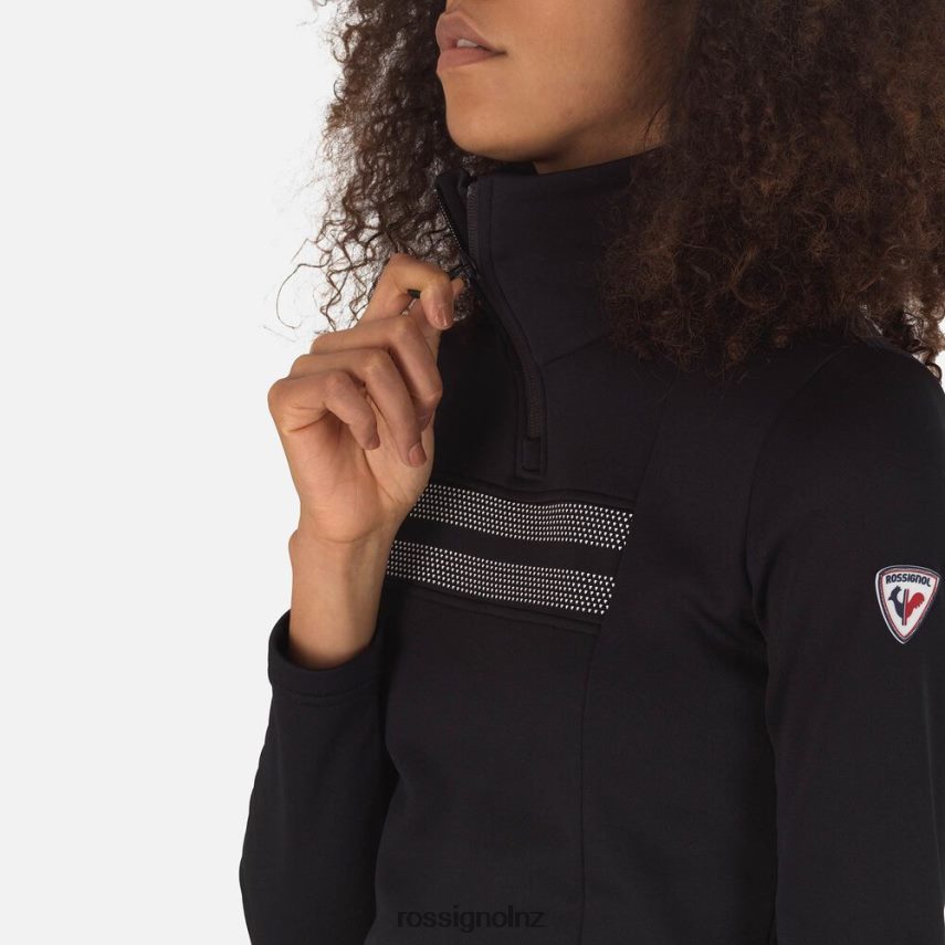NZ Rossignol Women Resort Half-Zip Top Black F222Z2743 Tops