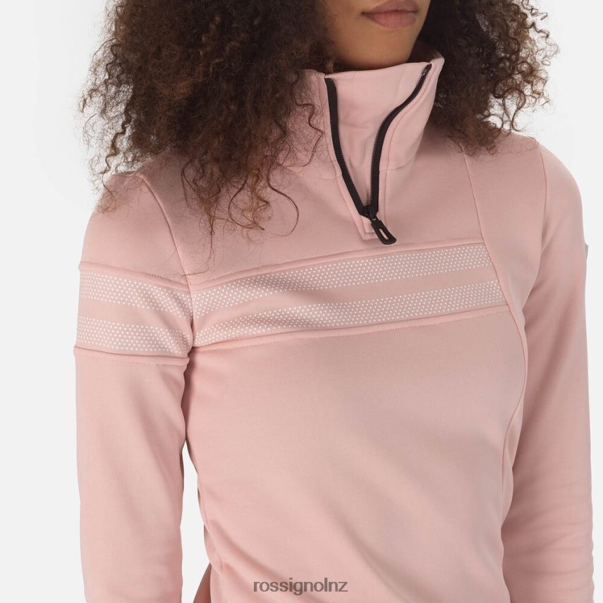 NZ Rossignol Women Resort Half-Zip Top Powderpink F222Z21026 Tops