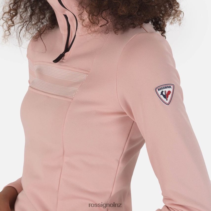 NZ Rossignol Women Resort Half-Zip Top Powderpink F222Z21026 Tops
