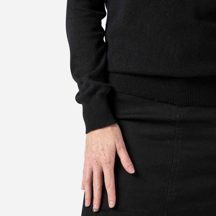 NZ Rossignol Women Signature Knit Sweater Black F222Z2902 Tops