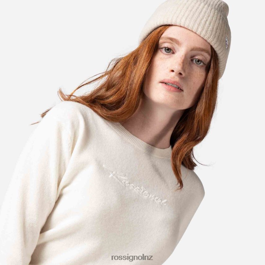 NZ Rossignol Women Signature Knit Sweater White F222Z2922 Tops
