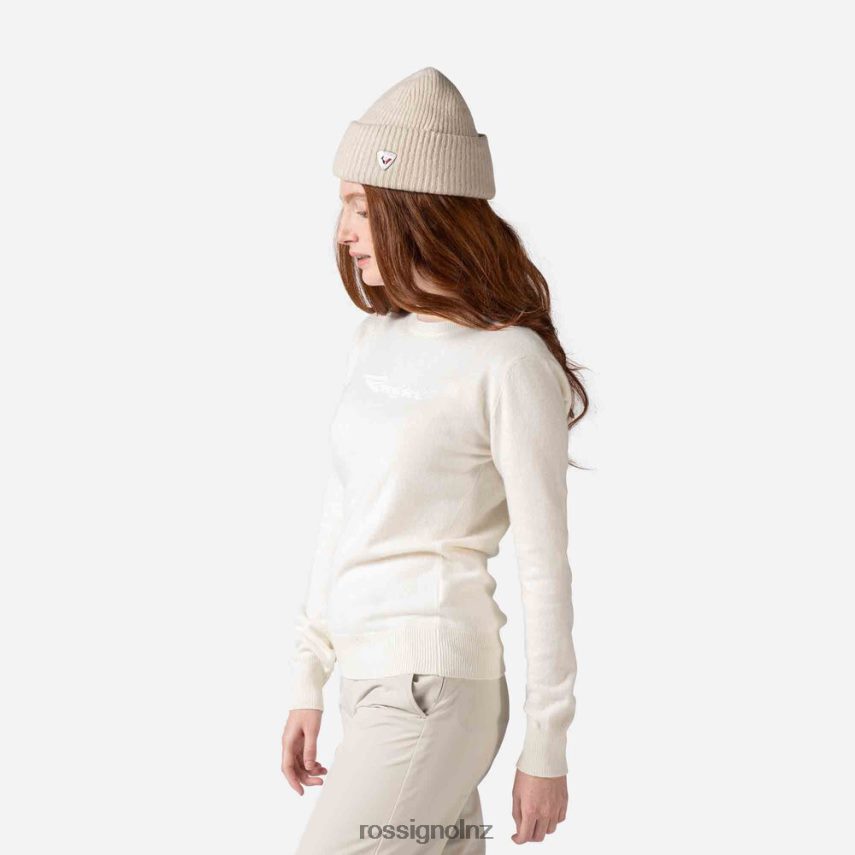 NZ Rossignol Women Signature Knit Sweater White F222Z2922 Tops