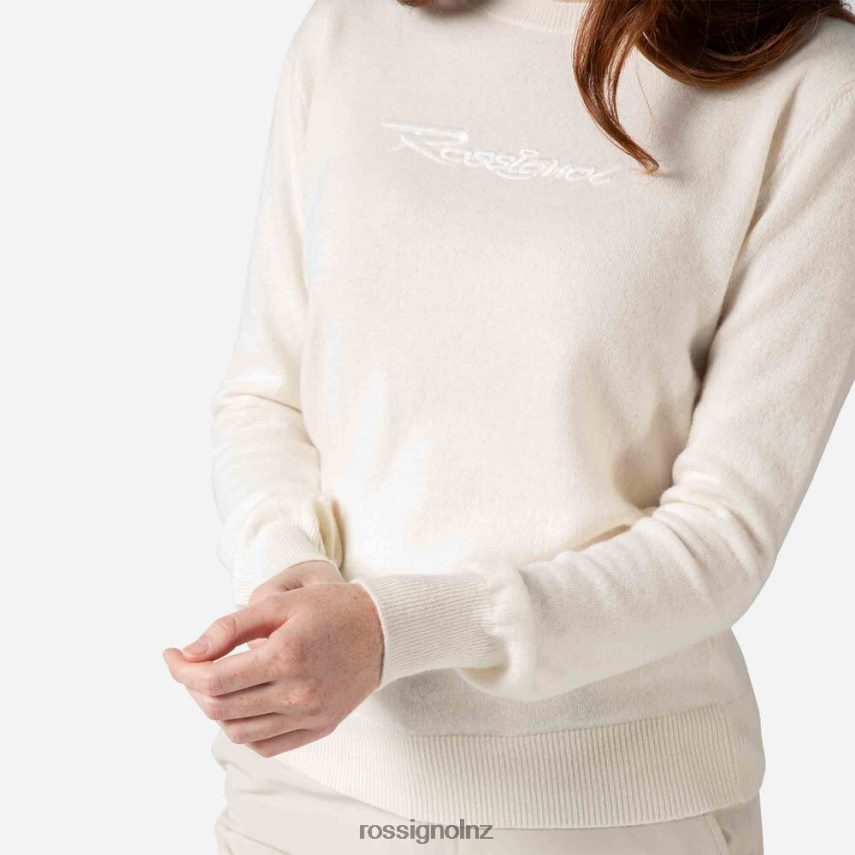 NZ Rossignol Women Signature Knit Sweater White F222Z2922 Tops