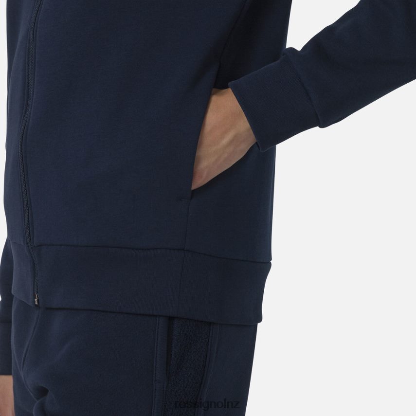 NZ Rossignol Women Full-Zip Hooded Logo Fleece Sweatshirt Darknavy F222Z2935 Tops