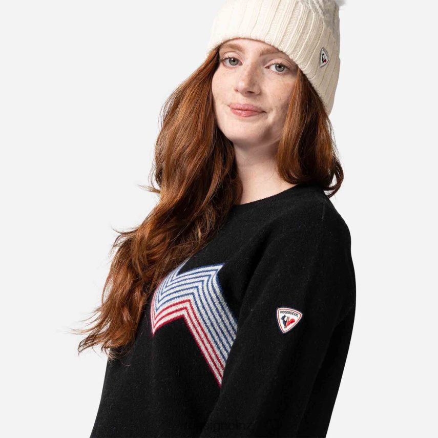 NZ Rossignol Women Mountain Round Neck Top Black F222Z2903 Tops