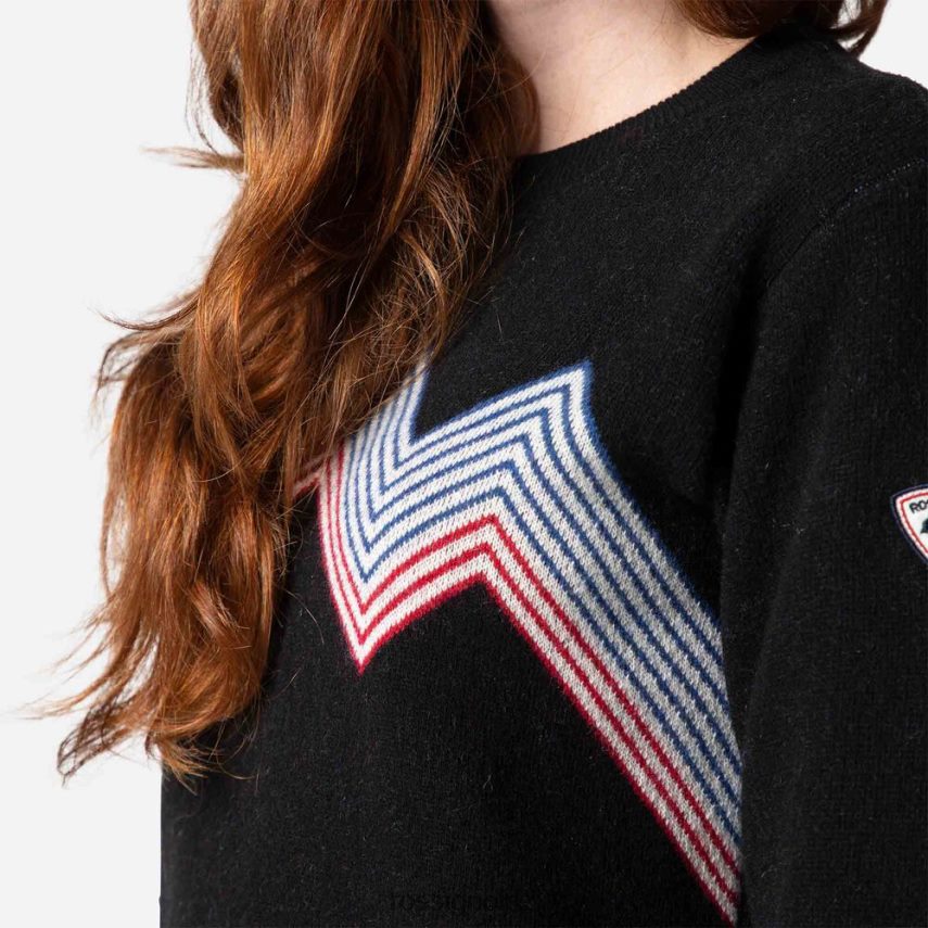 NZ Rossignol Women Mountain Round Neck Top Black F222Z2903 Tops